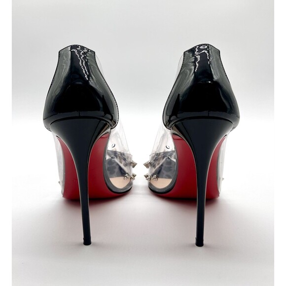 Christian Louboutin Patent PVC Collaclou 100 Pump Black High Heels EU38.5 US8.5 - Picture 4 of 14